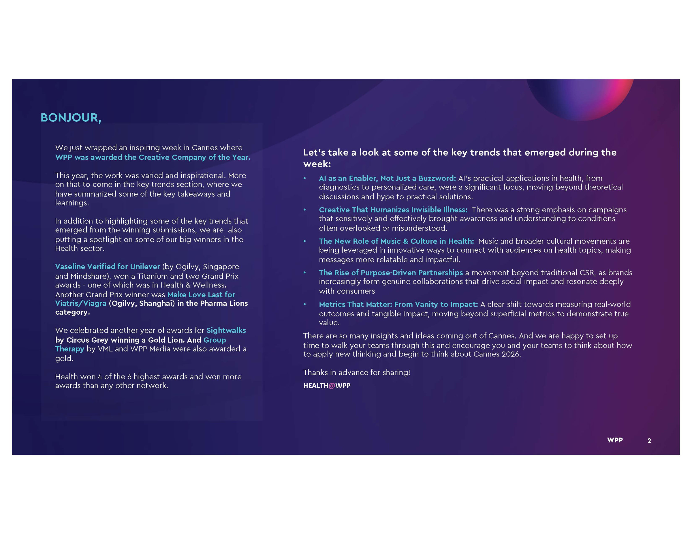 Health @ WPP report — page 2